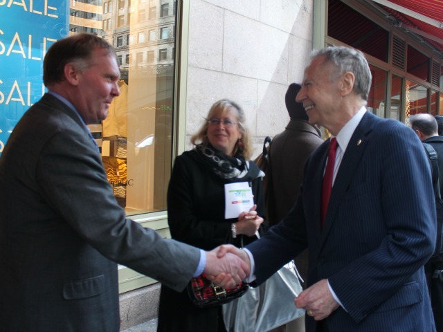 <p>George McDonald introduced himself to voters Thursday, Jan. 10, 2012.</p>
