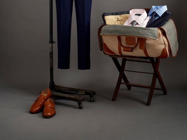 <p>The "Traveller" suit-bag combo is meant to serve traveling businessmen, since "a businessman doesn't have the time to pick out his own wardrobe, so we do it for him," tailor Will Brennan said.</p>
