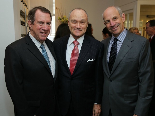 <p>Andrew and Jonathan Tisch pose for a photograph with Police Commissioner Ray Kelly at the Inaugural Loews Regency Power Breakfast Event at the Park Avenue Winter on Jan. 9, 2013.</p>
