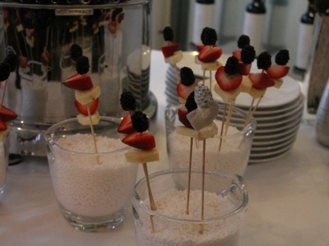 <p>Berry skewers were among the foods served at the Inaugural Loews Regency Power Breakfast Event at the Park Avenue Winter.</p>
