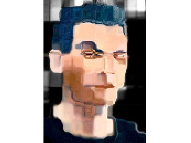 <p>James Drosnes digitally tinkers with his own portrait.</p>
