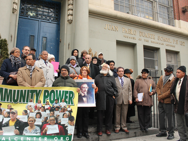 <p>Community advocates celebrated news that P.S. 132 Juan Pablo Duarte was spared from closure on Jan. 11.</p>
