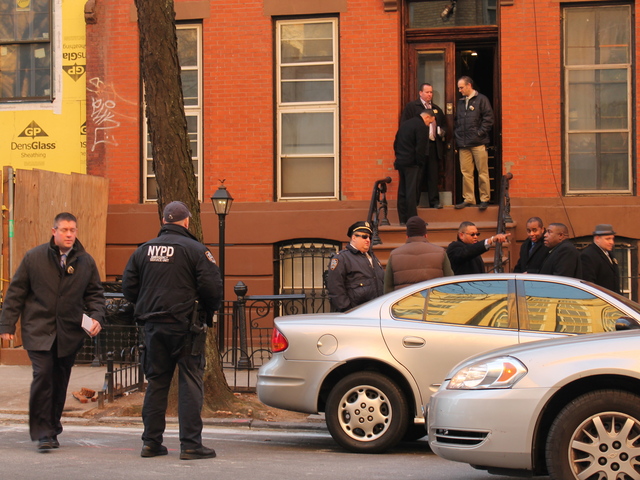 <p>A man was shot at 48 Fort Greene Place after lunging at a woman with scissors Jan. 2, 2013, police said.</p>
