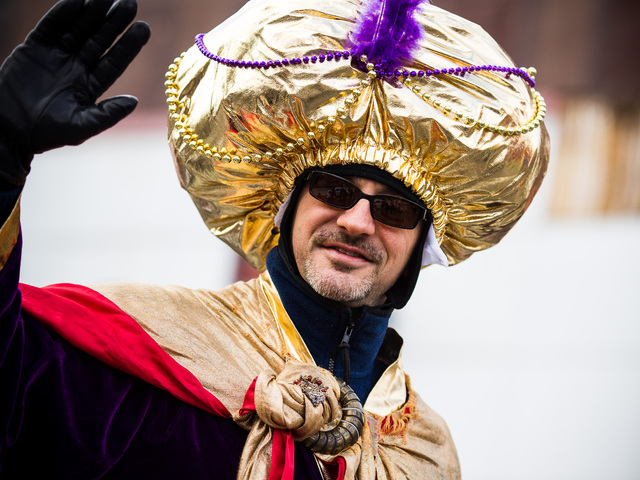 <p>One of the appointed Kings waves to the crowd at the 36th Annual Three Kings Day Parade in East Harlem on Jan. 4, 2012.</p>
