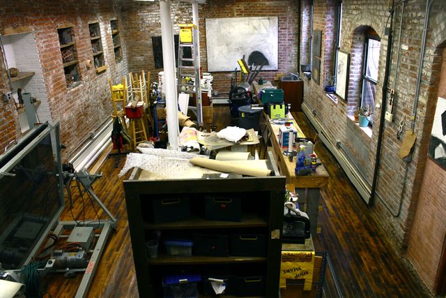 <p>Sheila Goloborotko's studio on Creamer Street was filled with 39 inches of flood water during Sandy.</p>
