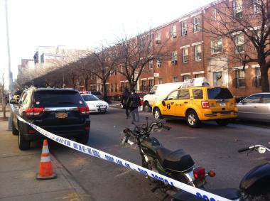 The elderly woman was struck by a vehicle Thursday Jan. 24, 2013, cops said.