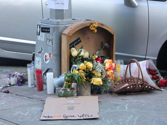 <p>A shrine has been set up in Alicea's memory on 218th Street and Indian Road.</p>
