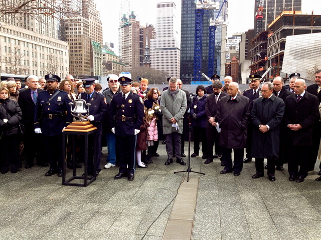 <p>The families of the six victims killed during 1993 World Trade Center bombing, along with Mayor Michael Bloomberg, former Mayor David Dinkins, and other officials gathered at the 9/11 Memorial to commemorate the tragic day.</p>
