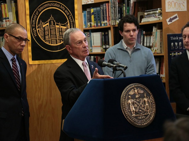 <p>Mayor Michael Bloomberg announced the 20 schools that will get new software engineering pilot programs with Schools Chancellor Dennis Walcott on Feb. 25, 2013.</p>
