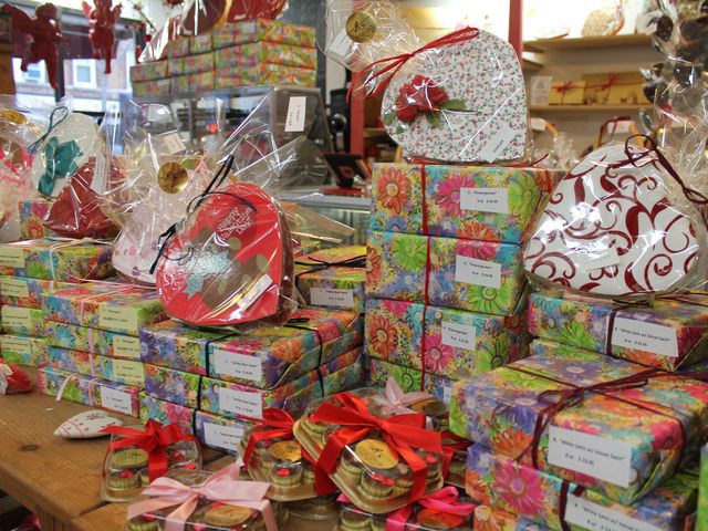 <p>Customers choose from a huge variety of products &mdash; from chocolate pops for $1.75 to some 50 kinds of heart-shaped boxes, the biggest weighing 5 pounds (150 pieces) and costing $200.</p>
