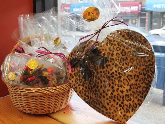 <p>Customers choose from a huge variety of products &mdash; from chocolate pops for $1.75 to some 50 kinds of heart-shaped boxes, the biggest weighing 5 pounds (150 pieces) and costing $200.</p>
