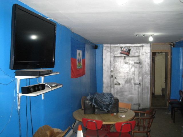 <p>Police say this basement in a Prospect-Lefferts Gardens grocery store acted as an illegal gambling denin July, taking horse-racing bets.</p>
