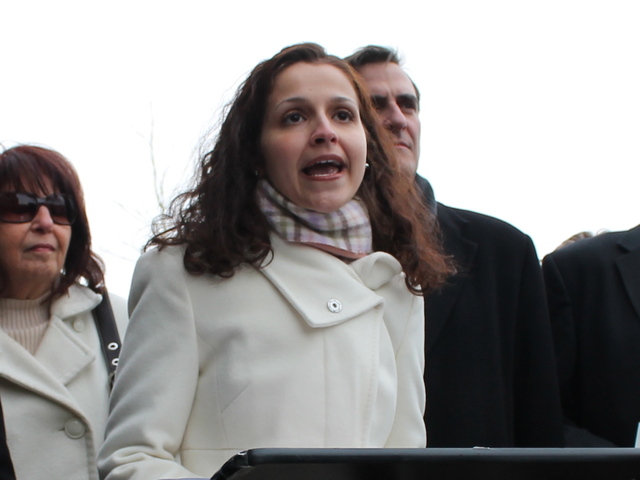 <p>Astoria Assemblywoman Aravella Simotas at a press conference in January 2013. The Queens lawmaker is pushing to pass a bill that would broaden the state's definition of a rape charge beyond it's current interpretation, which requires vaginal penetration.</p>
