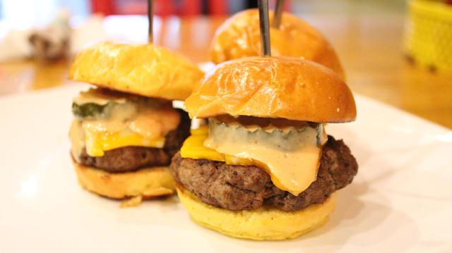 <p>Bareburger's tasty slider trio.</p>
