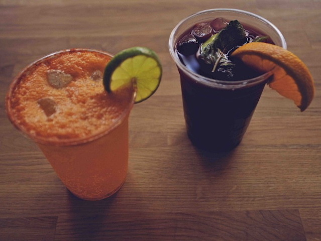 <p>Drinks from Calexico Carne Asada.</p>
