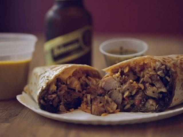 <p>Carne asada burrito at Calexico.</p>
