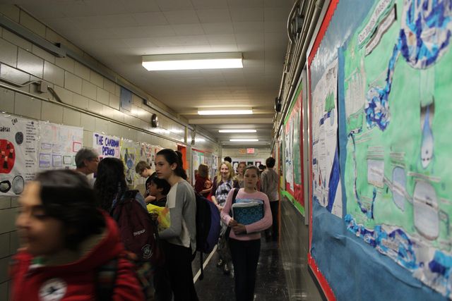 <p>The hallways are usually noisy, but the Center School wants students to let out their energy before settling down to focus.</p>
