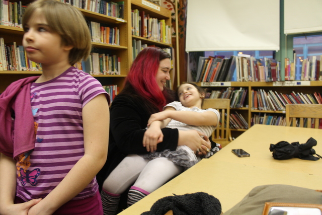 <p>Raven Snook, with daughter Marlena, 7, a student at Central Park East II, worries about middle school options for her rambunctious daughter.</p>
