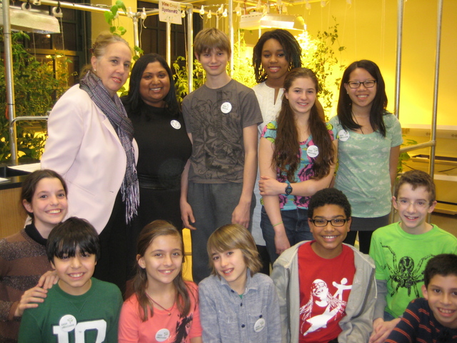 <p>Students from the Computer School with City Councilwoman Gale Brewer.&nbsp;</p>

