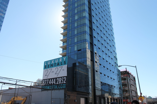 <p>27 on 27th, a 142-unit luxury rental building at 42-17 27th St. in Court Square, where a 1-bedroom starts at around $2,500 a month.</p>
