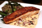 Chicken Picatta with Asparagus and Apple Salad
