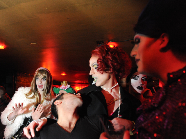 <p>Some contestants and audience members before the show.</p>
