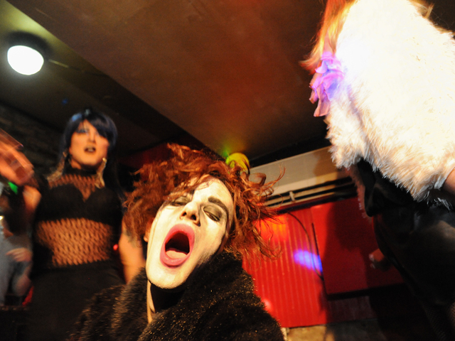 <p>The final three contestants have a final lip-synching contest.</p>

