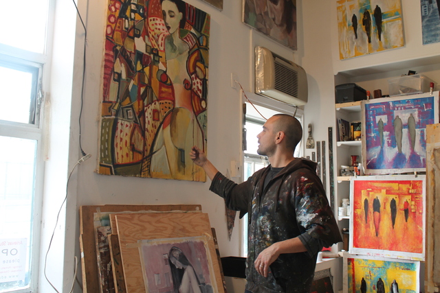 <p>Anievas in his studio.</p>
