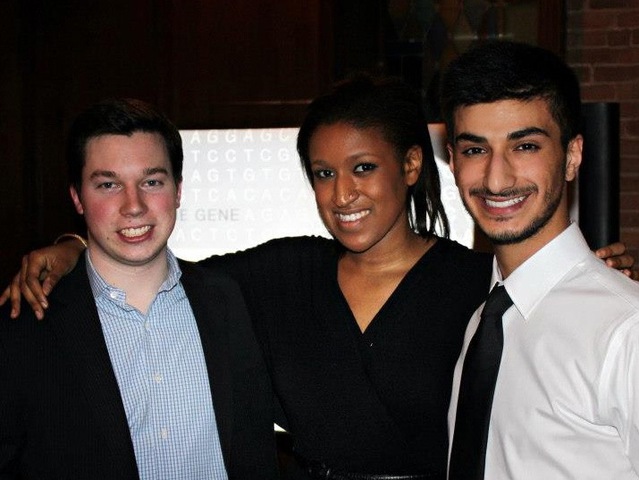 <p>'The Gene' filmmakers John McGinnis, Sydney Stanback and Cyrus Toulabi hosted a fundraising event for the film in Chicago in Dec. 2012.</p>
