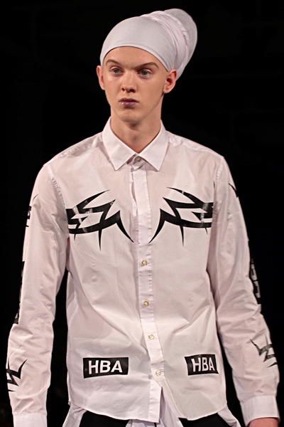 <p>White Cotton shirting with brand tags and retro flash art details</p>

