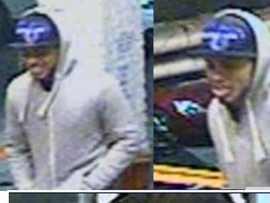 Police are looking for three men they say beat an Inwood attendant before stealing a car from the garage at 10th Avenue and 215th Street about 8:15 p.m. on Feb. 14, 2013.