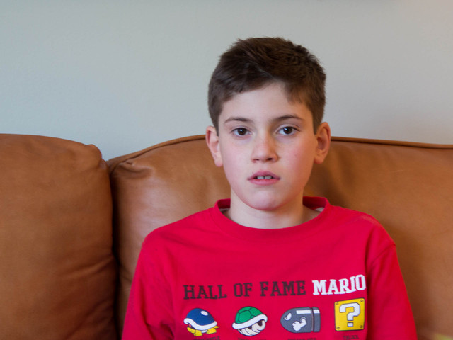 <p>Joseph Parson, 11, a student in the P.S. 69 8:1:1 program for autistic children. His mother, Jennifer Parsons, said that she feels the Department of Education made the wrong middle school choice for the program and feels it will set him back, Feb. 13, 2013.</p>
