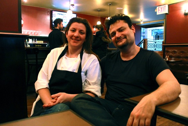 <p>Arnon Magel, owner of Kipsey's, pictured with Yuki Levinson, pastry chef at Kipsey's.</p>
