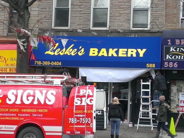 <p>Longtime Bay Ridge bakery Leske's opened a Park Slope outpost on Fifth Avenue between 16th Street and Prospect Avenue on Feb. 12, 2013.</p>
