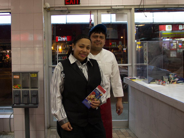 Leopoldo Ortega, 36, and cousin Lucy Cruz, 25, are part of the family owned and operated Lucy's Cuban Restaurant. The restaurant, which opened last weekend, offers a wide variety of Cuban dishes, Feb. 14, 2013.