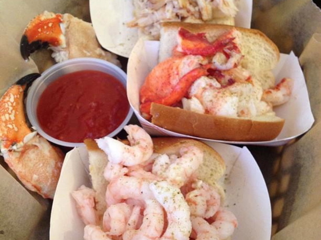 <p>The lobster roll and shrimp from Luke's Lobster.</p>

