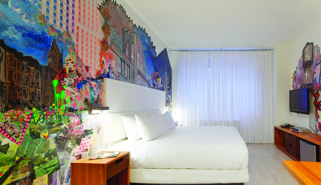 <p>The Nu Hotel asked local Brooklyn artists to paint murals in six of their largest rooms.</p>
