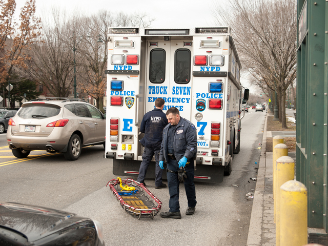 <p>Police officers at the scene on Tuesday February 12th, 2013.</p>
