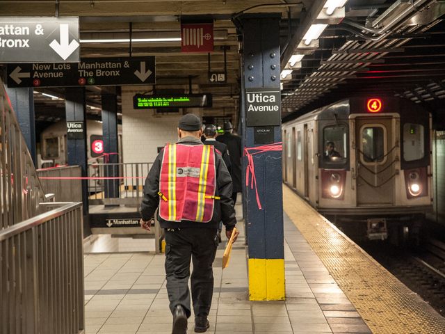 <p>A woman was struck and killed by a 3 train at Utica Avenue and Eastern Parkway on Tuesday February 12th, 2013.</p>
