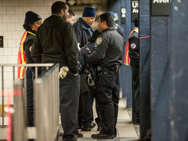 <p>Police officers on the platform on Tuesday February 12th, 2013.</p>
