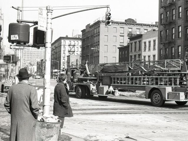 <p>An image taken by Allan Silverman and donated to the Lower East Side Tenement Museum by his niece Eva Silverman. The images depict Lower East Side street scenes.</p>
