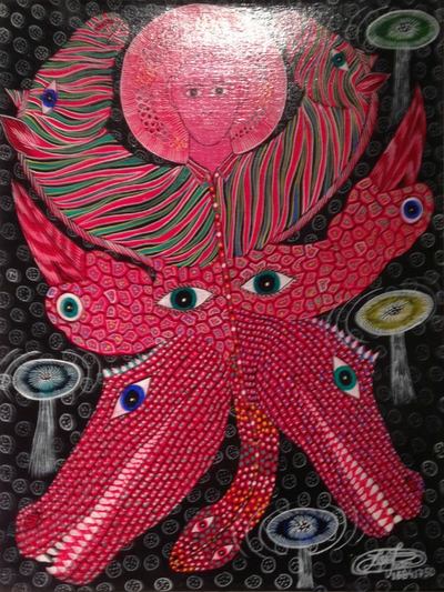 <p>Frantz Zephirin, "Crocodile." Zephirin's work has been featured on the cover of <em>New Yorker</em>.</p>
