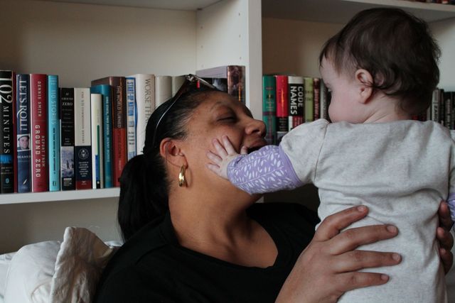 <p>Janet, the family's nanny, is the head caregiver. Au pair Elin Nilsson takes her cue from Janet.</p>
