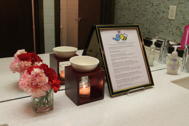 <p>Staff at Pure Spa and Salon at 40-15 Queens Blvd. in Sunnyside, where the business is offering a number of deals for Valentine&rsquo;s Day, including a &ldquo;Love Hurts&rdquo; waxing special, specials on makeup appointments, facials and couples massage packages.</p>
