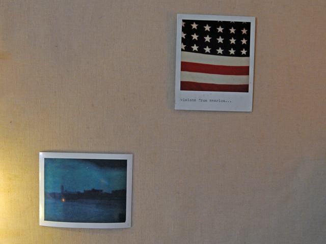 <p>VietNam decorated their Greenpoint, Brooklyn practice space with used Polaroid pictures, Feb. 26, 2013.</p>
