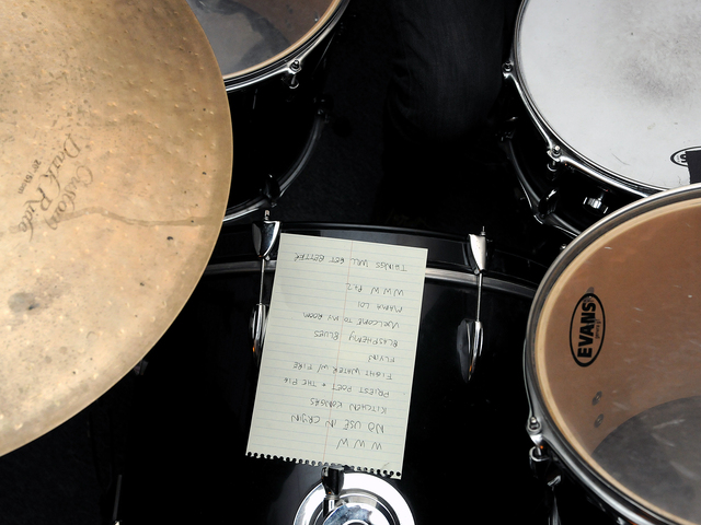 <p>The band used the last practice in Greenpoint Brooklyn before their record release party to go over their set list, Feb. 26, 2013.</p>
