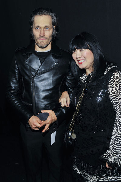 <p>Vincent Gallo and Anna Sui at the Anna Sui show at Lincoln Center, Wednesday, February 13, 2013.</p>
