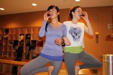 Wine expert Stefani Jackenthal hosts tastings after yoga classes as a way to extend post-class zen.