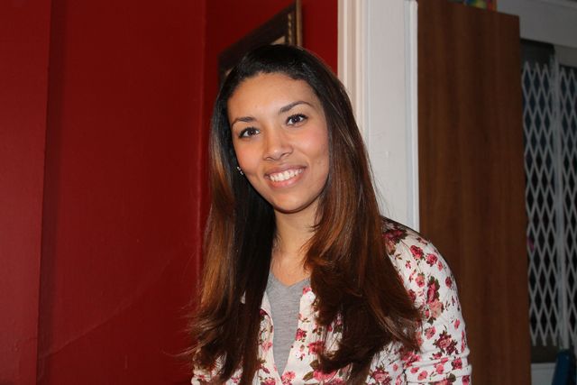 <p>Dora Freitas, 23, speaks Portuguese with the children and says she is loving her au pair experience.</p>

