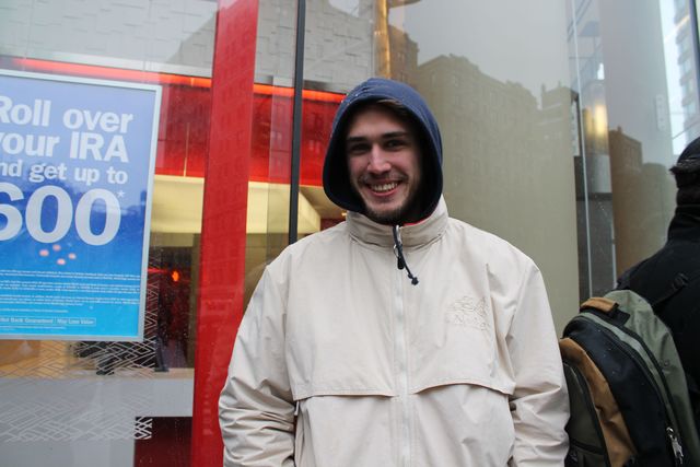 <p>Nick Volkert. 26, was stocking up on frozen Indian food.&nbsp;</p>
